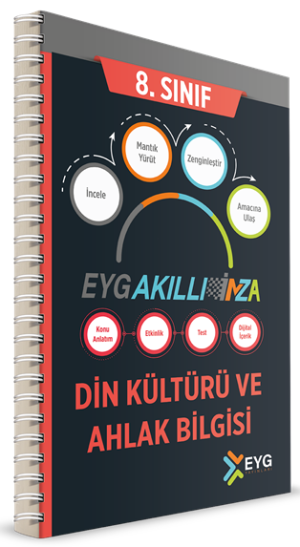 EYG Yayınları 8. Sınıf Din Kültürü ve Ahlak Bilgisi İMZA Akıllı Defter
