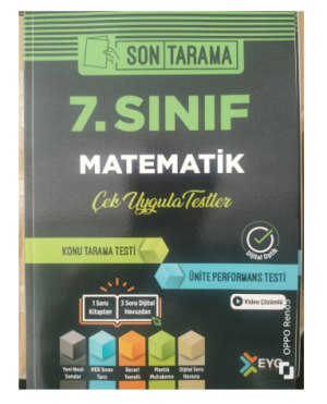 EYG YAYINLARI 7.SINIF MATEMATİK KONU TARAMA TESTİ