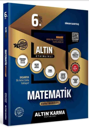 Altın Karma Yayınları 6.Sınıf Matematik Altın Etkinlikli Kazanım Soru Bankası