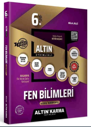 Altın Karma Yayınları 6.Sınıf Fen Bilimleri Altın Etkinlikli Kazanım Soru Bankası