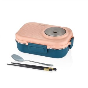 VAGONLİFE 900 ML 3 BÖLMELİ PASLANMAZ ÇELİK LUNCHBOX BL70100 PEMBE