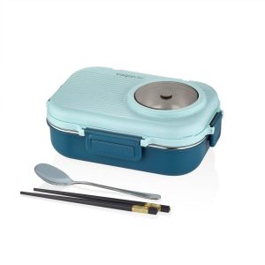 VAGONLİFE 900 ML 3 BÖLMELİ PASLANMAZ ÇELİK LUNCHBOX BL70100 MAVİ